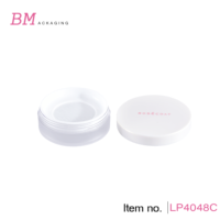 Boîte à poudre libre ronde transparente en plastique avec tamis, emballage cosmétique pour maquillage, directement de l'usine