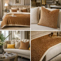 Tissu Jacquard Velours Tricoté Rond Monocouleur 440 g/m² pour Revêtement de Canapé, Fauteuil, Coussin, Housse de Coussin, Décoration de Lit