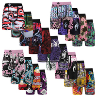 Özel marka boksörler şort hızlı kuru sandıklar nefes örgü BoxerShorts sıkı spor külot Polyester külot iç çamaşırı erkekler