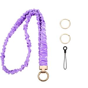 Cordon de cou extensible en polyester anti-perte pour téléphone portable, style scrunchie, idéal pour cadeau d'affaires - Vente en gros - Product Image 6