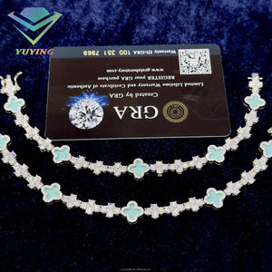 Bracelet tennis Yu Ying Cuban Cross en argent sterling plaqué or pour homme, style hip-hop avec maillons en moissanite VVS - Product Image 2