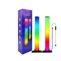 Barre lumineuse LED d'ambiance musicale populaire, lampe à rythme changeant de couleur, activée par la musique, contrôle intelligent via application dynamique