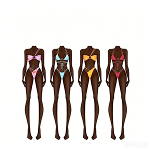 Conjunto <span class=keywords><strong>de</strong></span> Bikini NAYVO con Estampado Personalizado, Traje <span class=keywords><strong>de</strong></span> Baño <span class=keywords><strong>de</strong></span> Dos Piezas Elegante para Mujer, Marca Privada OEM, Verano, <span class=keywords><strong>Playa</strong></span>, Personalizado - Product Image 1