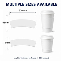 Funda para Vaso de Café Blanca Recubierta, Estructura Rígida y Resistente, Impresión Vívida para Restaurantes, Cafeterías, Comida para Llevar, Venta al Por Mayor