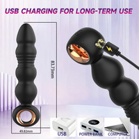 Poussée Anal Plug Vibrateur pour Hommes Prostate Masseur Télescopique Anal Perles Vibrant Butt Plug Stimulateur Sex Toys pour Femmes