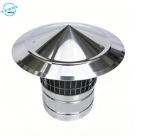 Capot de cheminée en acier inoxydable 304, résistant à la pluie, avec grille anti-oiseaux pour tuyau de ventilation
