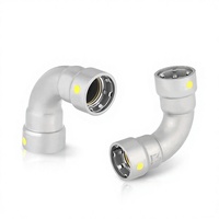 Coude à 90 degrés en acier au carbone de 1/2 pouce |   Raccord hexagonal P X P PRESS pour tuyau en acier au carbone - CS042(1)