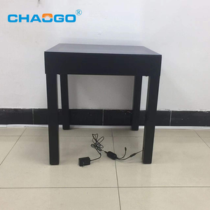 New Design Modern Coffee Shop Led Color Changing Glass Tea <b>Table</b> APP Control Square Interactive Mirror Dining Tempered Glass Col - Product Image 6