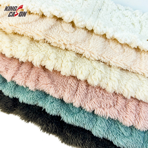 Conceptions populaires en gros 100% Polyester deux côtés personnalisation Jacquard couleurs Shu velours <span class=keywords><strong>Sherpa</strong></span> tissu pour pantoufles jouets chiffons - Product Image 6