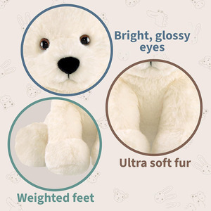 Oso Polar Blanco de Peluche, Juguete de Peluche Suave, Pelaje Blanco Esponjoso, Adorable Peluche, Regalo para Niños y Bebés, Osos de Peluche para Abrazar, Muñeco de Peluche Personalizado - Product Image 2