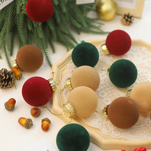 JOYWOOD-Boules de flocage colorées pour arbre de Noël, décorations de fenêtre de vacances, 6cm12pcs - Product Image 6