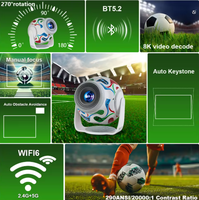 Nouveau projecteur intelligent Android 14 4K mini portable