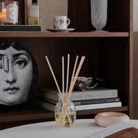 DPTYQ 2025 – Coffret diffuseur de parfum d'ambiance en verre avec bâtonnets en rotin, sans flamme, sans alcool, aromathérapie, durée 180 jours