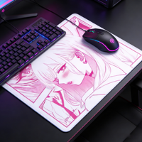 Tapis de souris de jeu ATK Anime Reverie Soft 490*420*4mm, design à bords concaves, surface de suivi équilibrée, antidérapant, en Poron