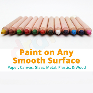 Crayons et crayons de couleur 3-en-1 pour fournitures scolaires, <span class=keywords><strong>taille</strong></span>-<span class=keywords><strong>crayon</strong></span> soluble à pointe émaillée géant avec 6/12 couleurs - Product Image 4