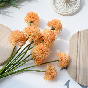 Fleurs artificielles CallaFloral en pissenlit orange, branche unique en plastique, haute simulation, pour décoration de mariage - Product Image 1