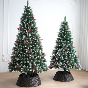Southpeak Realistic 180cm Standing Spruce <b>Plastic</b> Christmas <b>Tree</b> Flocked PVC Pine Cones Green+Snow Pointed Spray for Indoor - Product Image 2