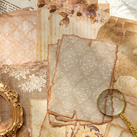 Papier de scrapbooking floral vintage, ensemble de papiers texturés, fournitures de scrapbooking variées pour le scrapbooking DIY, les agendas et les bullet journals