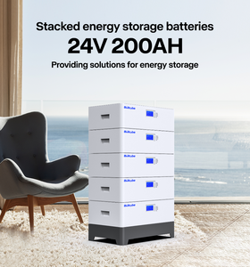 Bullcube 200ah <b>24v</b> Solar Panels <b>Battery</b> 7.68kWh Packs 25.6v Stacked QL-12100(24200-ST) Lithium Ion <b>Batteries</b> <b>24v</b> 24 Volt Lithium - Product Image 4