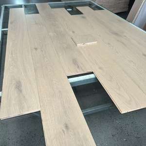 เชฟรอนไม้เชิงวิศวกรรมพื้นไม้ปาร์เก้ลวดเคลือบยูวีสีขาวแปรงโอ๊คพื้นไม้<span class=keywords><strong>ลอย</strong></span> - Product Image 5