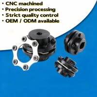 Moteurs servo à accouplement élastique universel à double diaphragme à grande vitesse, en acier SFS traité par oxydation, pour machines-outils CNC, OEM