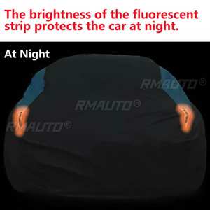 Housse de protection intégrale pour voiture berline, imperméable, anti-neige, anti-poussière, anti-UV, noir/bleu, universelle M/L/XL/XXL - Product Image 4