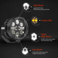 Y35 Fern- und Abblendlicht Blitz 3,5 Zoll 7 LED Externer Scheinwerfer Motorrad LED-Leuchten mit Schalter für BMW Motorräder