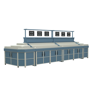 Nhôm phong cách siêu thị rau và trái cây hiển thị kệ với phun - Product Image 1