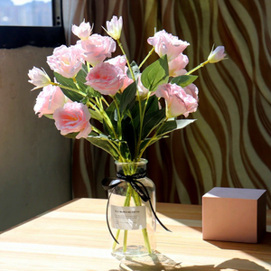 Flores Artificiales al por Mayor, 3 Ramas de 70cm, Eustoma Trigeminal, Decoración para el Hogar, Boda, Seda - Product Image 6