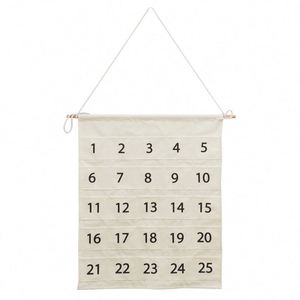 Hot Sale Logo Printed Hanging Fabric Advent Calendar <b>Empty</b> Christmas Advent Calendar - Product Image 1
