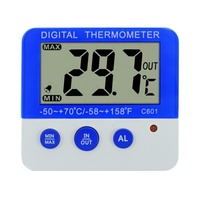 Thermomètre de réfrigérateur d'intérieur et d'extérieur C601, alarme de température haute et basse, thermomètre ménager avec aimant