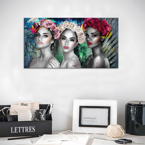 Черная Мода, женские холщовые плакаты и печатные настенные картины, Африканское искусство, Картина на холсте, настенная роспись - Product Image 3