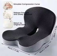 Coussin de siège orthopédique en mousse à mémoire de forme, soulagement des douleurs sciatiques et du coccyx pour la maison, le bureau, la voiture et les voyages