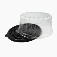 Récipients en plastique PET transparent Dôme de gâteau de 10 pouces Emballage de gâteau transparent Boîtes à gâteau personnalisées de 10 pouces pour la boulangerie