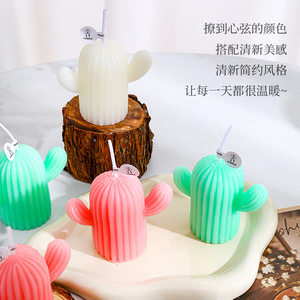 Vela Aromática de Cactus, Diseño Minimalista Hecho a Mano, Decoración para el Hogar, Regalo con Fragancia Fresca - Product Image 1
