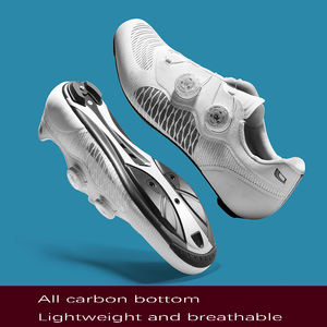 Nuove <span class=keywords><strong>Scarpe</strong></span> <span class=keywords><strong>da</strong></span> <span class=keywords><strong>Ciclismo</strong></span> su Strada in Fibra di Carbonio Ultra-leggere e Traspiranti, Alta Durezza, <span class=keywords><strong>Comode</strong></span>, Antiscivolo, Resistenti all'Usura, alla Moda - Product Image 4