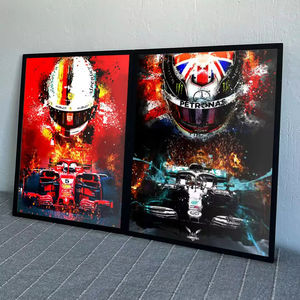 F1 <span class=keywords><strong>formule</strong></span> voiture course affiches peinture toile mur Art photos HD imprime maison décorative Cuadros peintures - Product Image 3