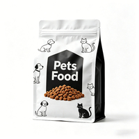 Sachet refermable à haute barrière en film EVOH LLDPE avec fermeture éclair pour emballage alimentaire congelé pour animaux de compagnie, logo imprimé, forme personnalisée, découpe sur mesure, sac en Mylar