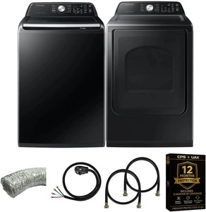 Lave-linge à chargement par le haut intelligent de qualité supérieure de 4,7 pi³ et sèche-linge électrique de 7,4 pi³ avec tambour en acier inoxydable et capteur de réduction des vibrations - Product Image 3