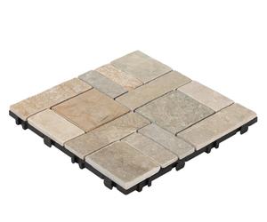 Açık boyut 30x30 cm kolay kurulum birbirine DIY plastik taban ile kaldırım taşları gerçek taş XF-R005 25mm - Product Image 2