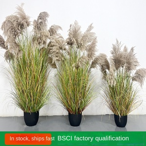 Erba ornamentale artificiale in vaso effetto canna di pampa <span class=keywords><strong>per</strong></span> decorazioni di matrimoni, hotel, giardini e interni, ideale <span class=keywords><strong>per</strong></span> l'allestimento di paesaggi e la creazione di composizioni verdi. - Product Image 5