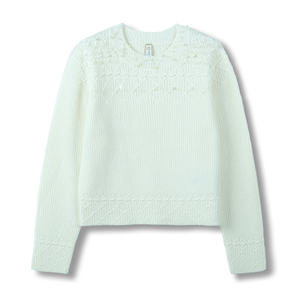 2025 personalizzato OEM & ODM <span class=keywords><strong>donna</strong></span> autunno inverno Casual ampio girocollo a maniche lunghe con motivo a diamante maglione in Lurex - Product Image 2