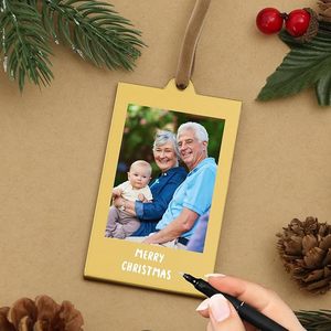 กรอบรูปอะคริลิคธีมคริสต์มาส 8 ชิ้น ขนาด 8.6x5.4 ซม. สำหรับใส่รูปภาพฟูจิฟิล์ม โพลารอยด์ แบบสองด้าน - Product Image 4