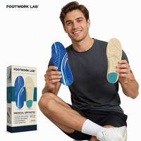 Semelles orthopédiques confortables avec soutien de la voûte plantaire pour pieds plats et soulagement des épines calcanéennes, inserts de chaussures en PU/Gel écologiques, doux et lavables