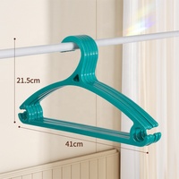 Cintres en plastique PP durables multicolores, à double usage (humide et sec), avec crochet triangulaire pour foulards, pour le rangement des vêtements à la maison