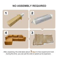 OEM Modernes Vakuumkomprimiertes Konvertierbares Sofa Ecksofa Wohnzimmer Schlafzimmer Schlafsofa Couch Möbel Verpackt im Karton
