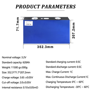 Stock UE EVE MB56 3.2V LF628 Batterie LiFePO4 Grade A 12000 Cycles Longue Durée de <span class=keywords><strong>Vie</strong></span> LF628 pour Systèmes de Stockage d'Énergie Éolienne - Product Image 2