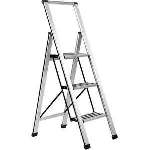 Hot Sale Aluminum Folding Ladder Non-slip And Stable Ladder For Home Use With Handrail 2 Step Ladder