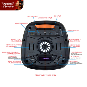 <span class=keywords><strong>2025</strong></span> bán buôn âm thanh phổ biến kép 6.5 inch DJ partybox thông minh thiết bị điện tử tiện ích TWS ngoài trời không dây Bluetooth Music Player - Product Image 6