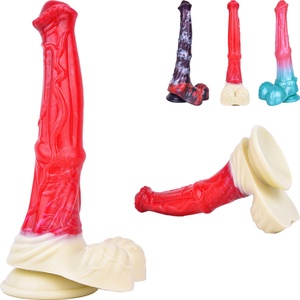 NNSX Flexible Long Big Horse <b>Dildo</b> with Testicle and Suction Cup Silicone Horse <b>Dildo</b> for Vaginal Anal Stimulator Massage Wand - Product Image 1